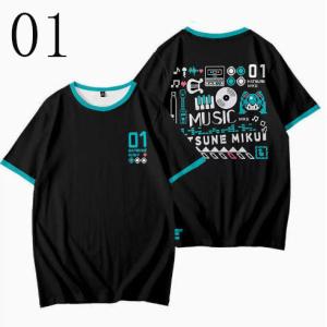 初音ミク 風 成人服 半袖Tシャツ 男の子 女...の詳細画像1
