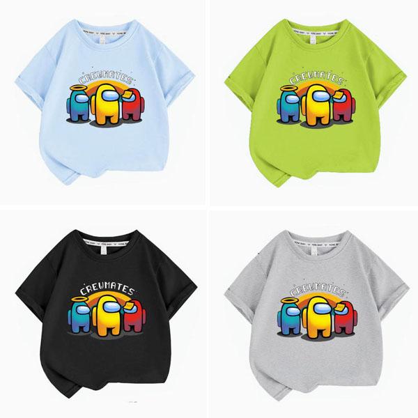 among us 風 子供服 半袖Tシャツ 男の子 女の子 子ども服 小学生 誕生日用品 家族服ー ...