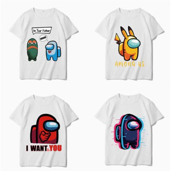 among us 風 子供服 半袖Tシャツ 男の子 女の子 子ども服 小学生 誕生日用品 家族服ー ...