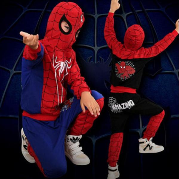 2026 新品子供服 スパイダーマンパーカー 男の子 女の子 上下セット 男女兼用 2点セット キッ...