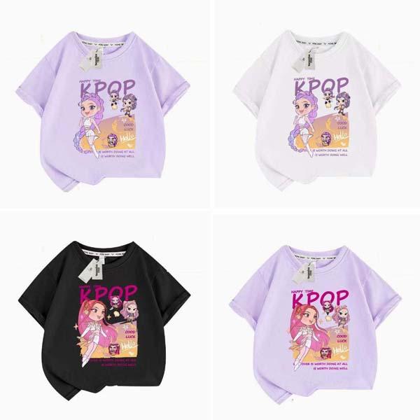 K-POP 子供服 半袖Tシャツ 男の子 女の子 子ども服 小学生 誕生日用品 家族服ー 感謝祭の日...