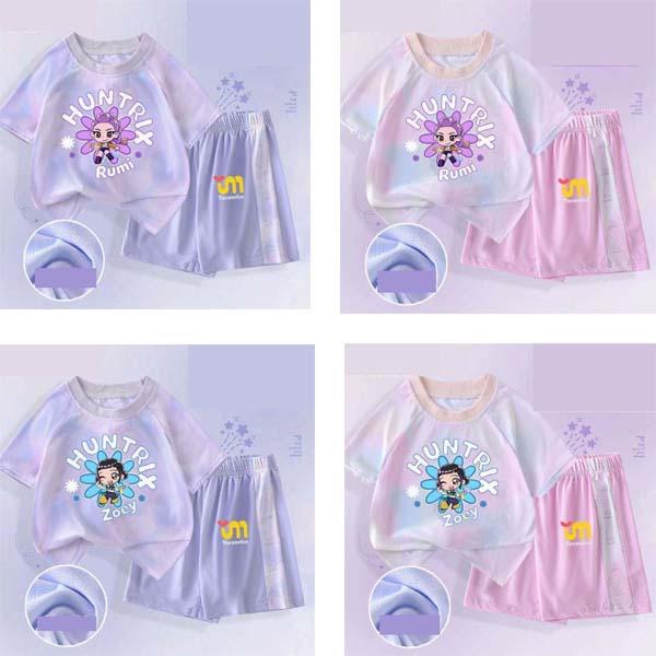 K-POP ガールズ デーモン・ハンター 子供服 半袖Tシャツズボン 男女の子 子ども服 小学生 誕...