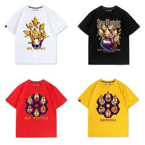 成人服 ジョジョの奇妙な冒険 コラボ アニメ夏用綿 100% 半袖 T シャツ メンズ