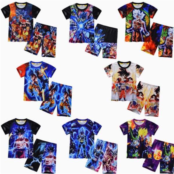 ドラゴンボール新品 8色 春秋パジャマセット 上下セット 子供用パジャマ 男女兼用 半袖 プレゼント...
