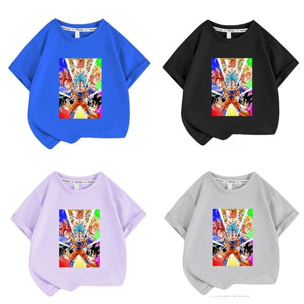 ドラゴンボール 風 孫悟空  子供服 半袖Tシャツ 男の子 女の子 子ども服 小学生 誕生日用品 家...