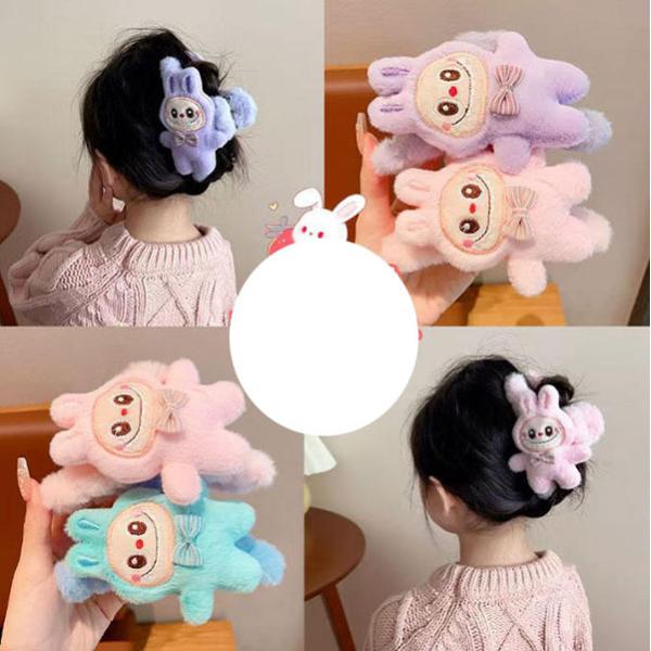 新品 Labubu ラブブ ヘアクリップ ヘアアクセサリー 髪飾り ぬいぐるみ かわいい 推し活 プ...