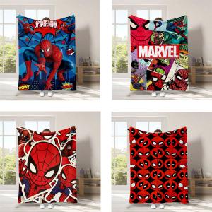 Spider-Man ロール ブランケット ひざ掛け 毛布 フランネル マイクロファイバー やわらか 暖かい 薄手 軽量 四季適用 洗える 子供用 保育園 オフィス 車用 旅行