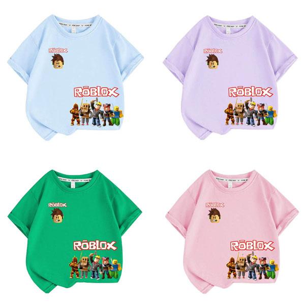 Roblox 子供服 半袖Tシャツ 通気性 男の女子 子ども服 小学生 誕生日用品 家族服ー 感謝祭...
