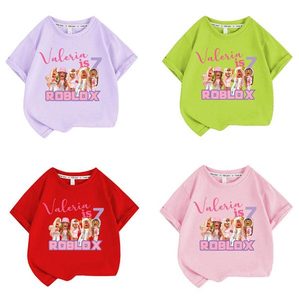 Roblox 子供服 半袖Tシャツ 通気性 男の女子 子ども服 小学生 誕生日用品 家族服ー 感謝祭...