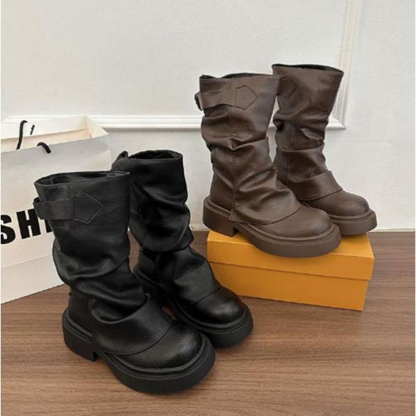 ブーツ レディース ショートブーツ 防水 コスプレシューズ 編み上げ 厚底 ブーツ 防寒ーツ ワーク...