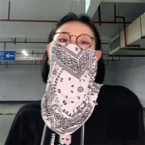 2点セット 冷感マスク ひんやり 涼感 フェイスカバー ランニングマスク フェイスマスク レディース ネックガード UVカット 紫外線対策｜createmallstore