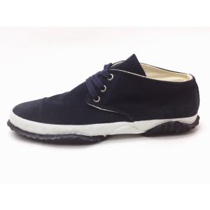 マカロニアン maccheronian ミッドカット スニーカー 2219S NAVY メンズ レディース｜creation-shoes