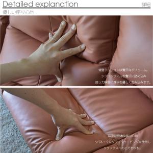 ソファー 2人掛け SOFA ブラウン ダーク...の詳細画像4