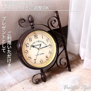 ステーションクロック 両面壁掛け時計 ウォール...の詳細画像2
