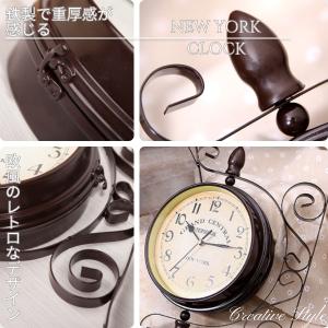 ステーションクロック 両面壁掛け時計 ウォール...の詳細画像3