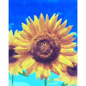 油絵塗り絵 油絵セット WS-AE135  ひまわり  DIY絵 キャンバス