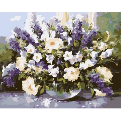 油絵 セット 絵画 壁掛け 敬老の日 インテリア 美術品 満開の花 DIY絵 キャンバス 大人の塗り...