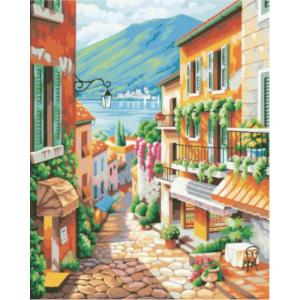 油絵塗り絵 油絵セット WS-AE306 小町風景 DIY絵 キャンバス