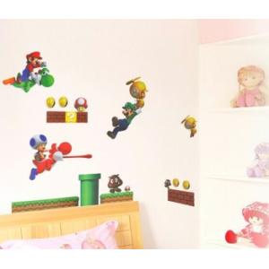 ウォールステッカー 子供部屋 マリオ 壁紙シー...の詳細画像1