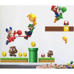 ウォールステッカー 子供部屋 マリオ 壁紙シー...の詳細画像3