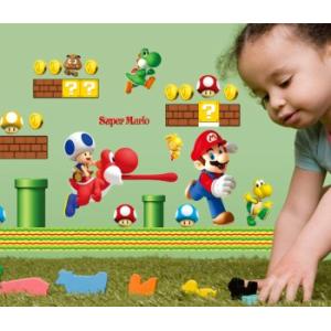 ウォールステッカー 子供部屋 マリオ 壁紙シー...の詳細画像5