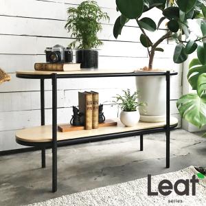 シェルフ 幅87×奥行33×高さ53cm フリーラック LEAF-LS870(BK)