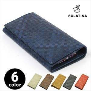SOLATINA ソラチナ 馬革 ロングウォレット 長財布 メッシュ カードポケット カード入れ 本革 レザー ホースレザー メンズ ブランド ギフト プレゼント sw-36091
