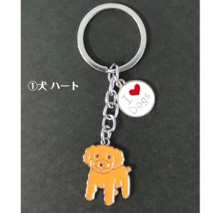 犬トイプードル キーホルダー キーリング チャ...の詳細画像1
