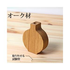 一輪挿し 花瓶 木 ガラス 花器 試験管花瓶 ...の詳細画像1
