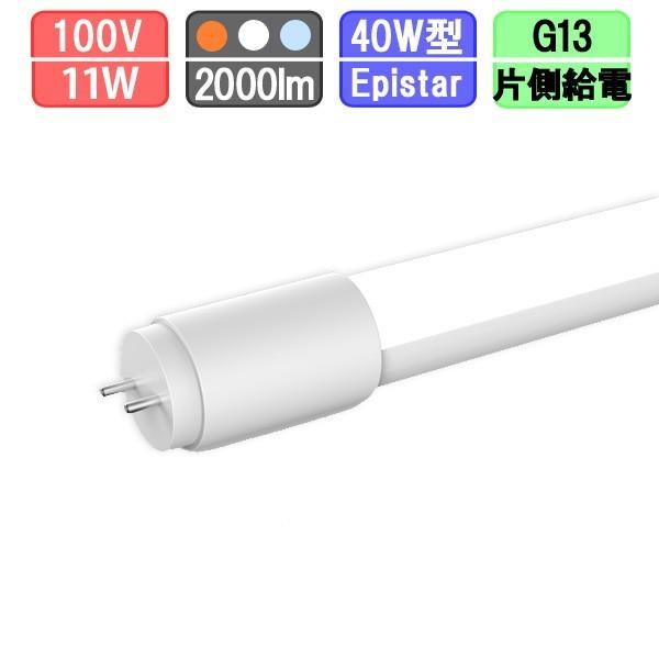LED蛍光灯 直管 40W型 電球色/昼白色/昼光色 [片側給電]