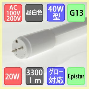 LED蛍光灯 直管型 40Wタイプ 特殊反射板を搭載して3300lmの高輝度 昼白色