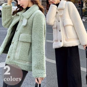 アウター コート ボアコート レディース 秋冬 軽い きれいめ