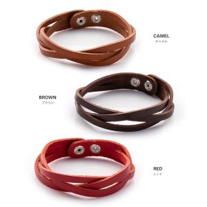 【全品ポイント5倍!】レディース 革 ブレスレ...の詳細画像3