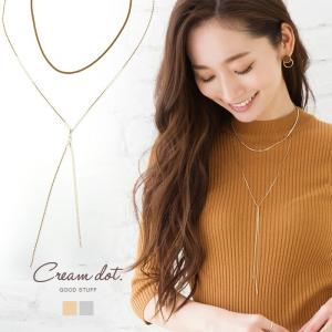 ロングネックレス ネックレス 2連 Y字 Y字ネックレス アクセサリー プレゼント 大人 レディース 女性 ゆうパケットOK outlet｜creeam