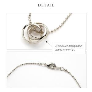 ネックレス レディース リング ショート シル...の詳細画像4