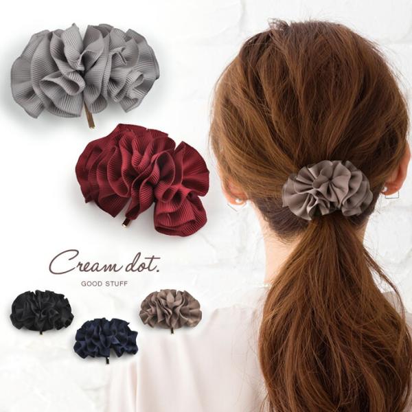 【全品送料無料⇒11月30日23：59迄】ポニーフック フック ヘアカフ リボン 簡単 装着 手軽 ...