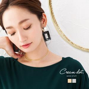 ネックレス メタル チョーカー 2連 シルバー デコルテ美人