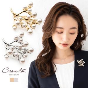 ミキモト MIKIMOTO ブローチ 金属素材xパール シルバーxホワイト 定番