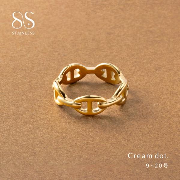 サージカルステンレス リング 指輪 金属アレルギー マリンチェーン アンカーチェーン 大きいサイズ ...