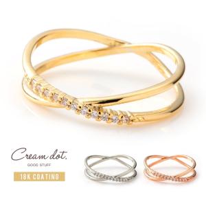 【最大30％OFF×全品送料無料】金属アレルギー対応 リング 指輪 ニッケルフリー ピンキーリング ビジュー クロス 大人 上品 エレガント きれいめ