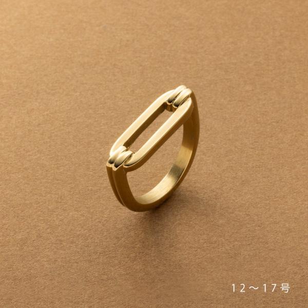 サージカルステンレス リング 指輪 金属アレルギー つけっぱなし フック オーバル ミックスカラー