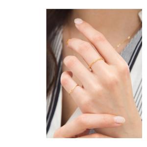 リング 指輪 18kコーティング ピンキーリン...の詳細画像5