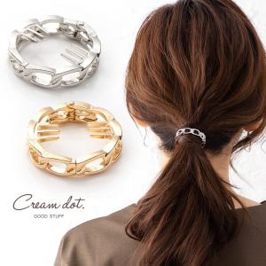 【本日限定！2点10％OFFクーポン】ヘアリング ヘアカフス ヘアゴム 大人っぽい チェーン ポニーテール コーム付き 大人 上品 outlet