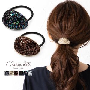 【全品10％OFFクーポン】ヘアゴム 大人っぽい おしゃれ ヘアアクセサリー 上品 エレガント フェミニン ゴールド ブラウン グレー ブラック