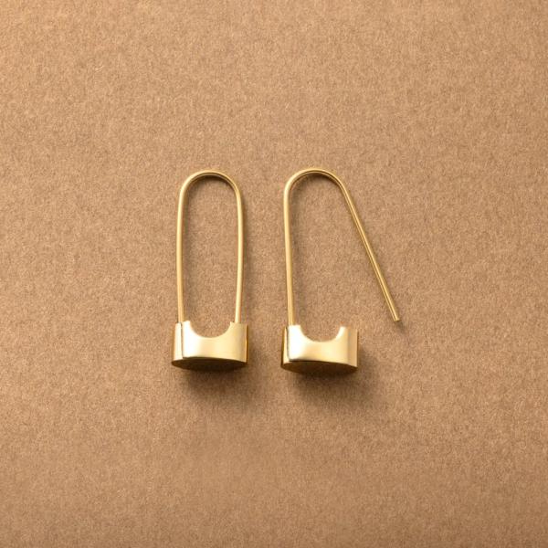 ステンレス製 ピアス 金属アレルギー メンズ キャッチレス フックピアス フープピアス パドロック ...