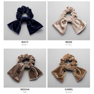 シュシュ リボン ベロア ベルベット スクエア...の詳細画像3