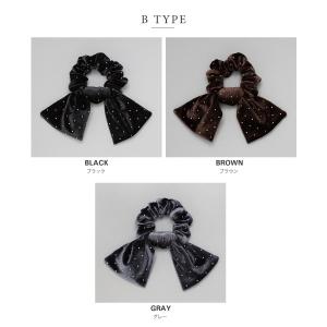 シュシュ リボン ベロア ベルベット スクエア...の詳細画像4