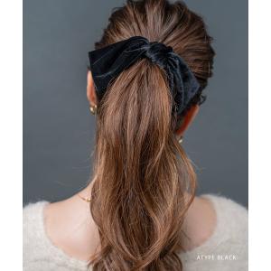 シュシュ リボン ベロア ベルベット スクエア...の詳細画像5