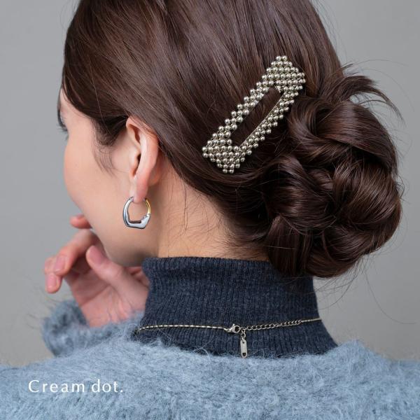 ヘアピン パッチンピン スリーピン パッチン留め 大きめ メタルボール バブルメタル スフィア スク...