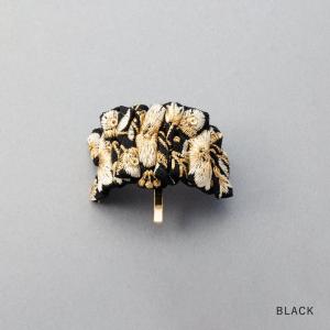 ポニーフック フリル 刺繍 ジャガード織り風 ...の詳細画像2